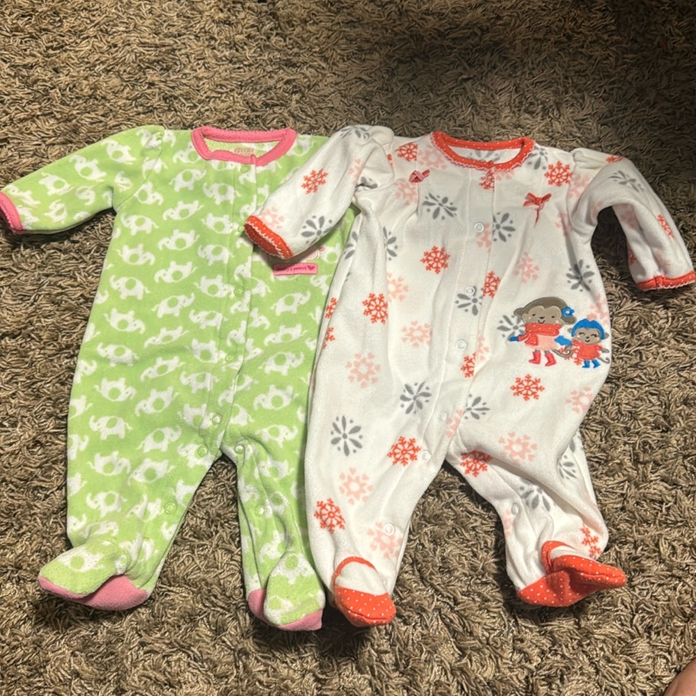 Girls Footie Fleece PJs